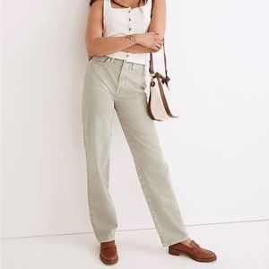 Madewell Baggy Straight Jeans Garment-Dyed Edition NF119 27 green